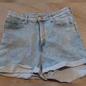 Womens denim mom jean shorts